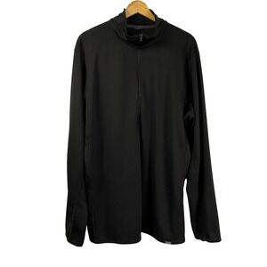 Patagonia Mens XXL Capilene Midweight Baselayer 1/4 Zip Polartech Black 44445